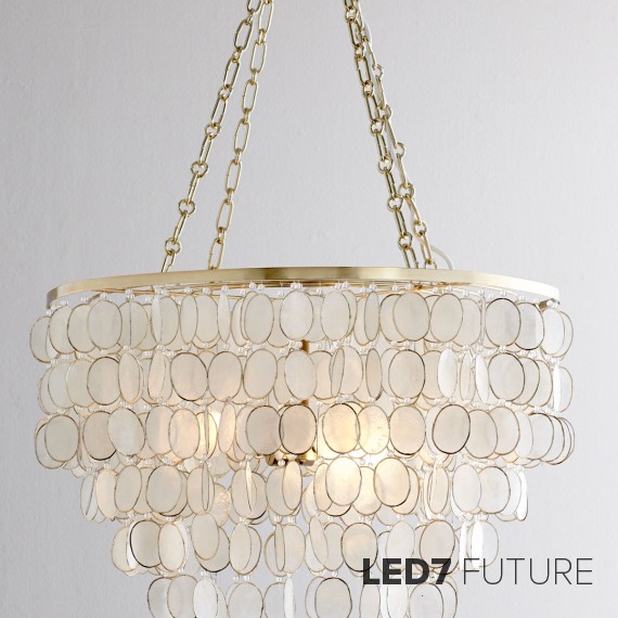 Neiman Marcus - Aurora 3-Light Golden Chandelier